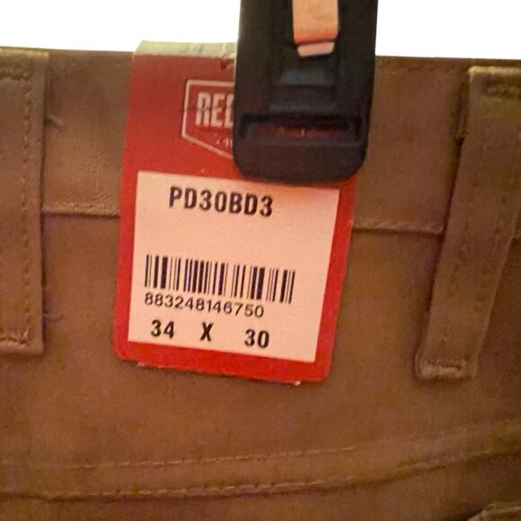 Construction Pant Workwear RED KAP Mens 34x30 Relaxed Straight Leg Brown NWT - Picture 9 of 13